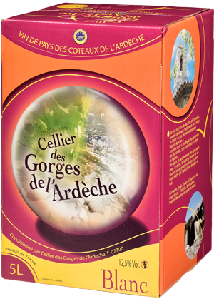 BIB IGP Ardèche Blanc « Cellier des Gorges de L’Ardèche »